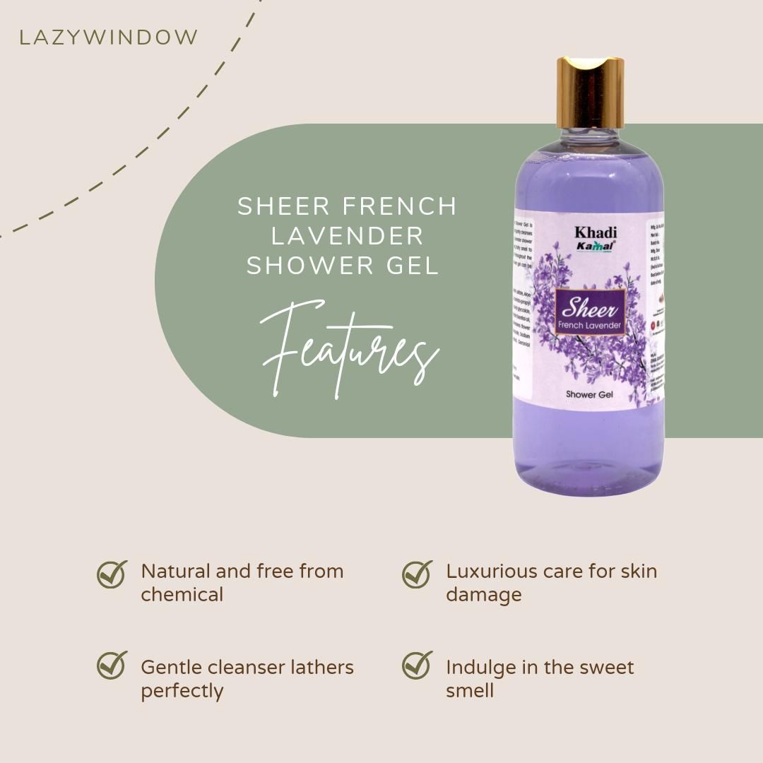 Khadi Kamal Herbal Pure Natural & Organic  Body Shower Gel Pack of 5 - AmazingBaba