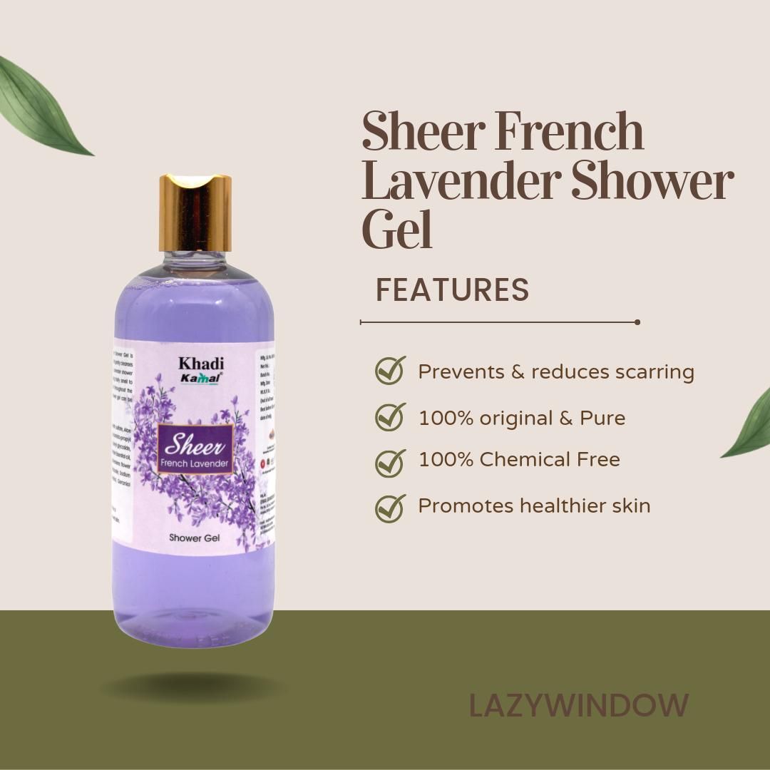 Khadi Kamal Herbal Pure Natural & Organic  Body Shower Gel Pack of 5 - AmazingBaba