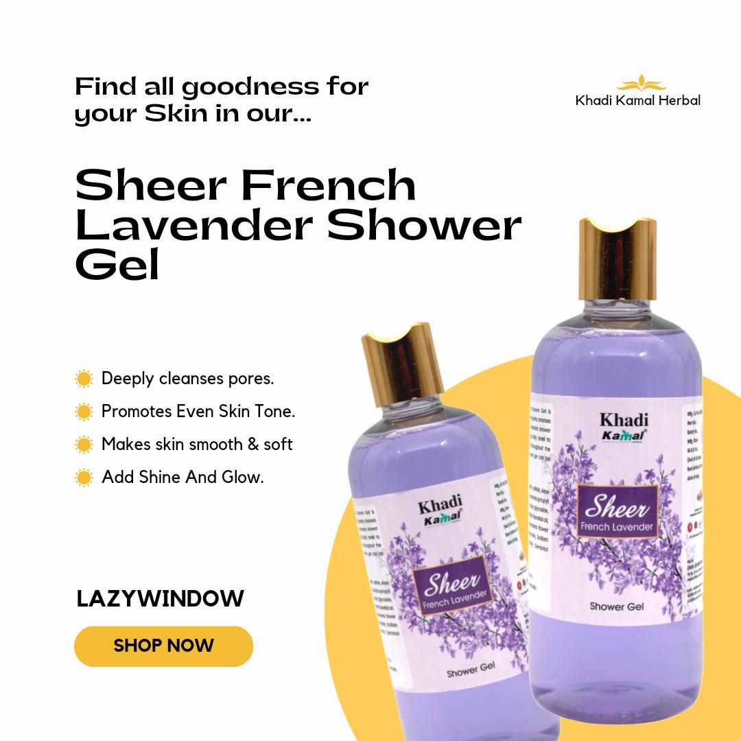 Khadi Kamal Herbal Pure Natural & Organic  Body Shower Gel Pack of 5 - AmazingBaba