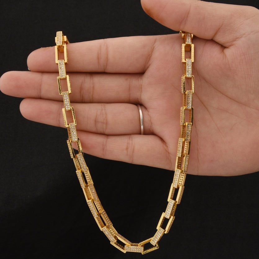 Finely Detailed Design with Diamond Delicate Design Chain for Men - Style C302 - AmazingBaba