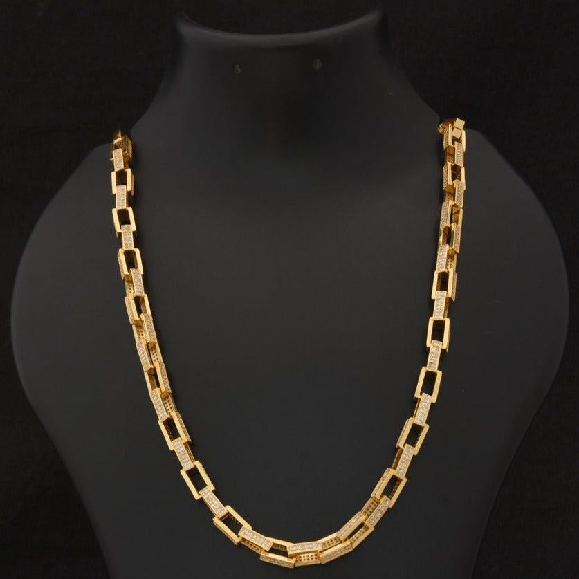 Finely Detailed Design with Diamond Delicate Design Chain for Men - Style C302 - AmazingBaba