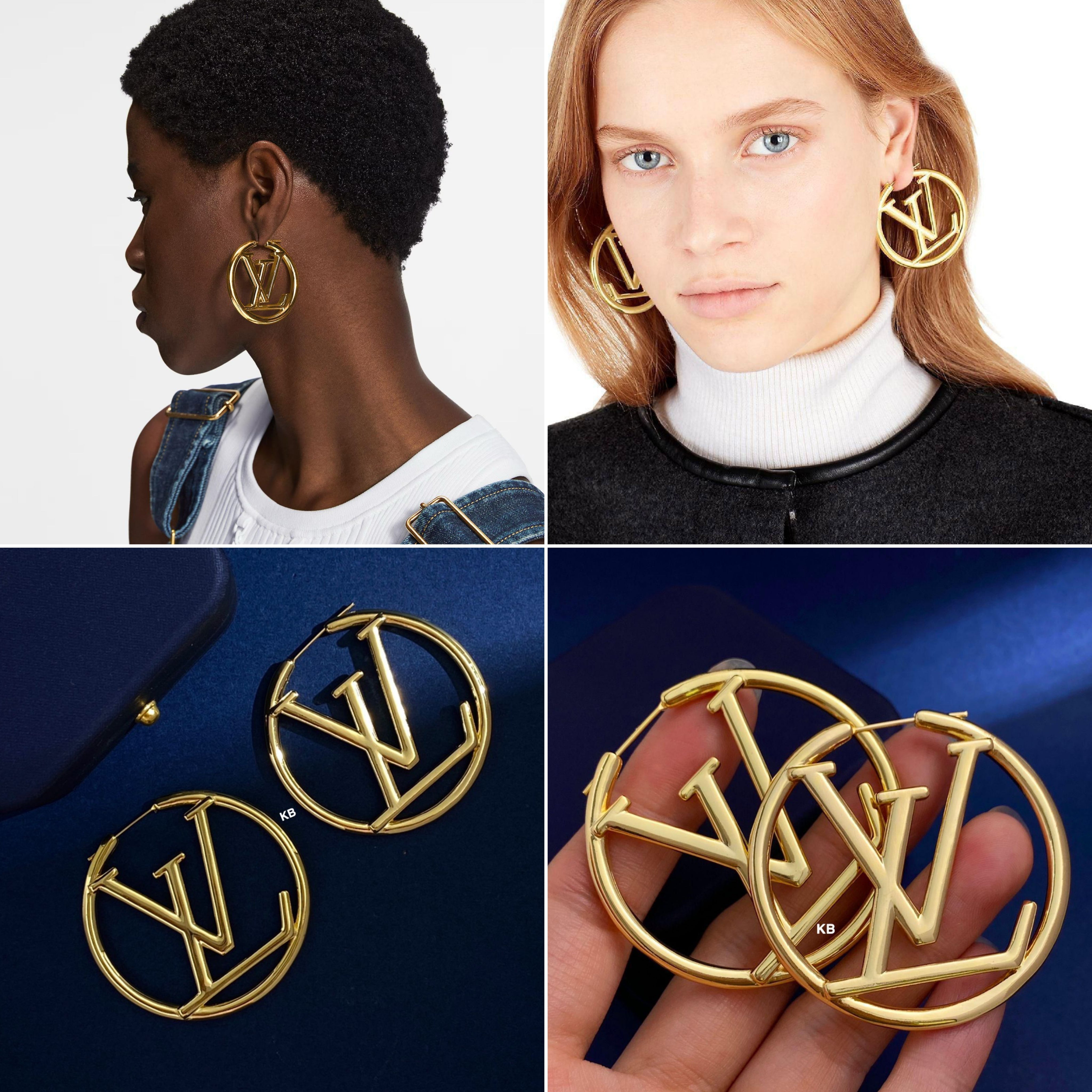 Lv hoop earrings