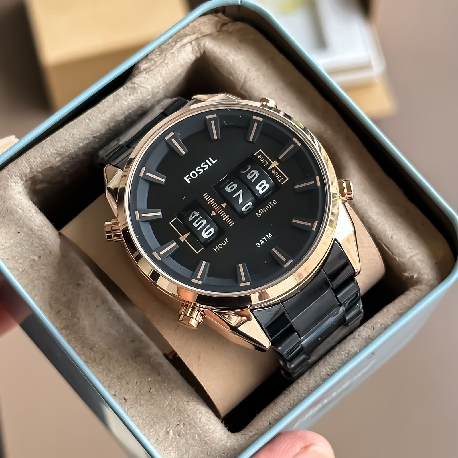 Amazing Drum Roller Rose Gold Men's Watch - AmazingBaba