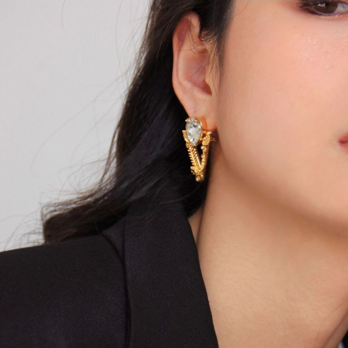 Virtus Crystal Stud Earrings