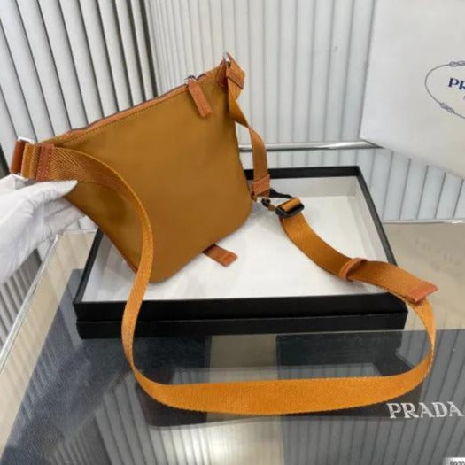 Re-Nylon and Saffiano leather Unisex shoulder bag