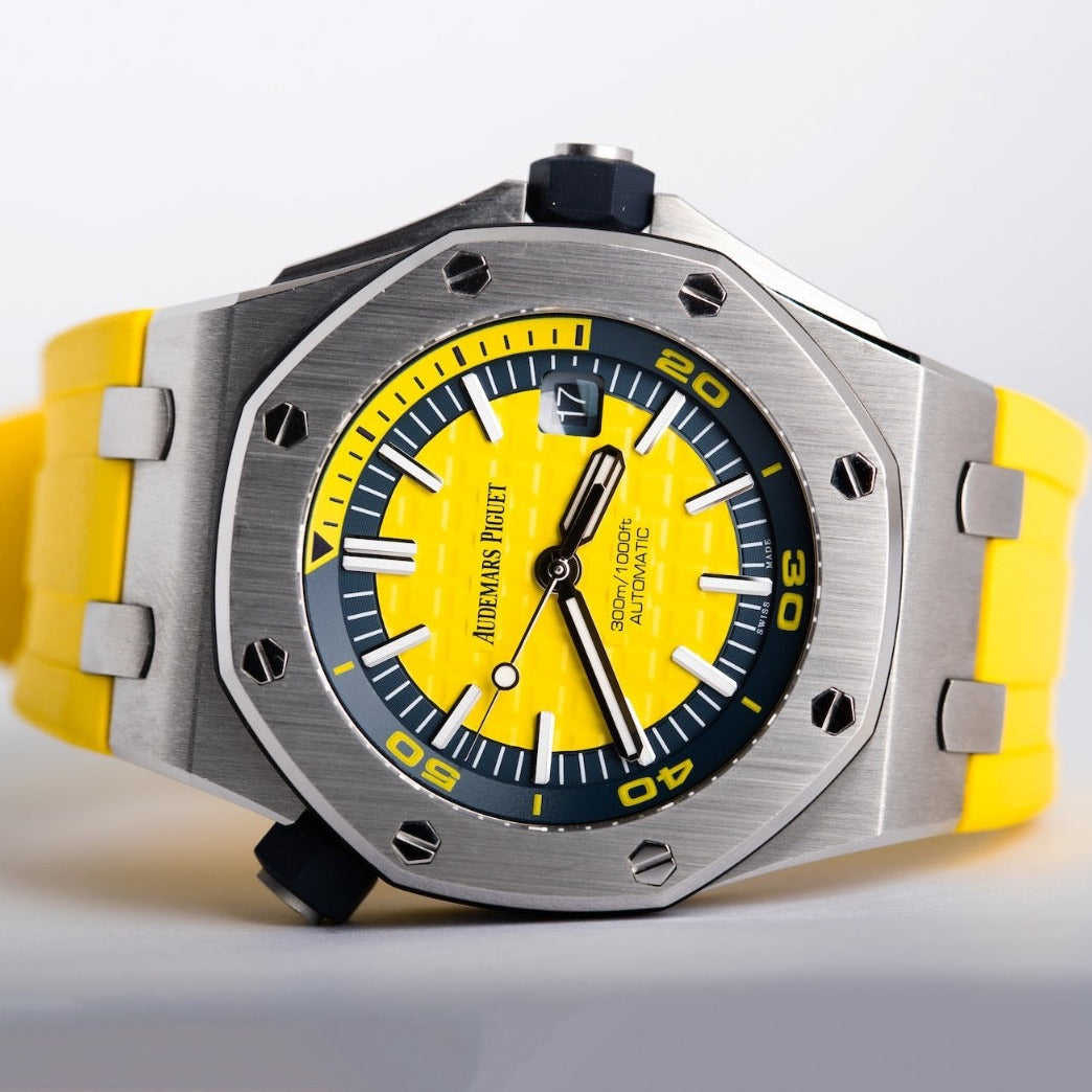 Royal Oak Offshore Silver Yellow watch - AmazingBaba