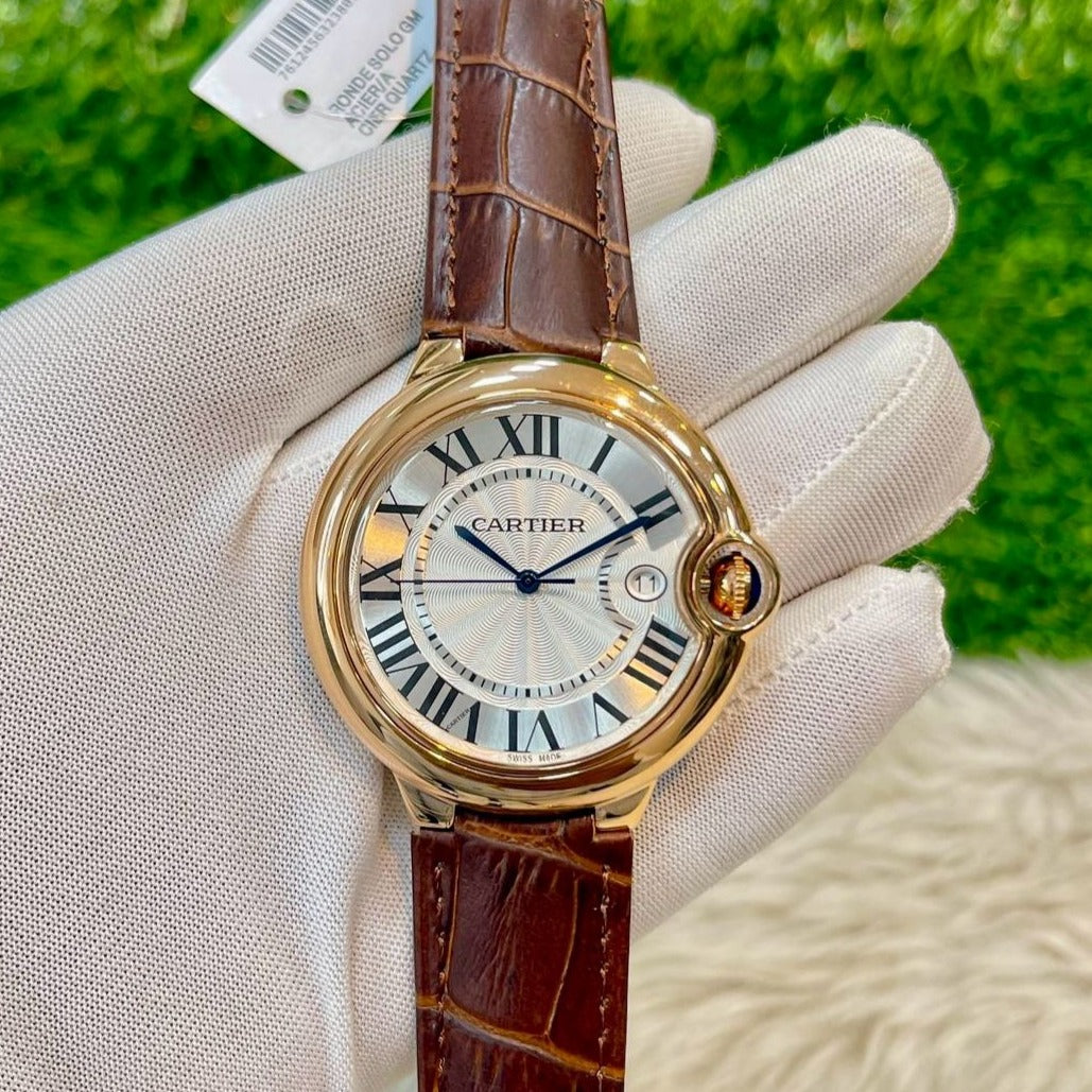 Amazing CR Brown Leather Belt watch - AmazingBaba