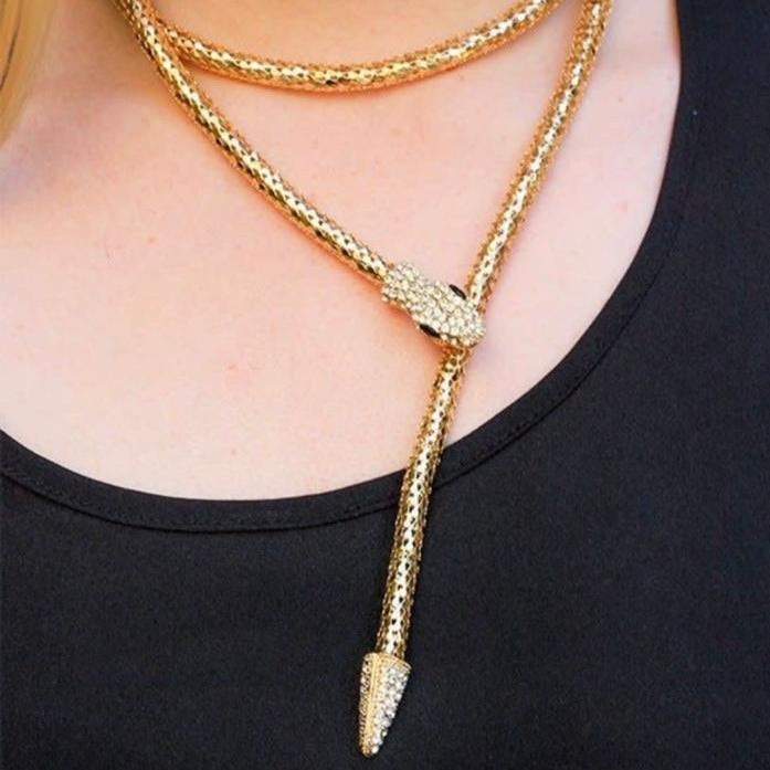 Snake Viper Round  Necklace - AmazingBaba