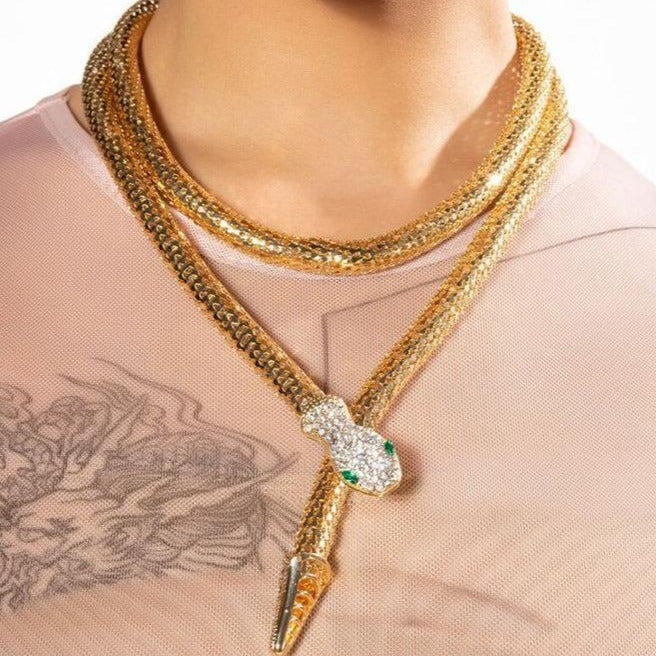 Snake Viper Round  Necklace