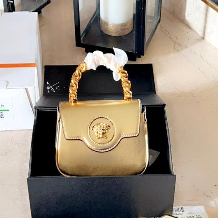 Patent Leather ‘LaMedusa’ small Genuine leather Bag