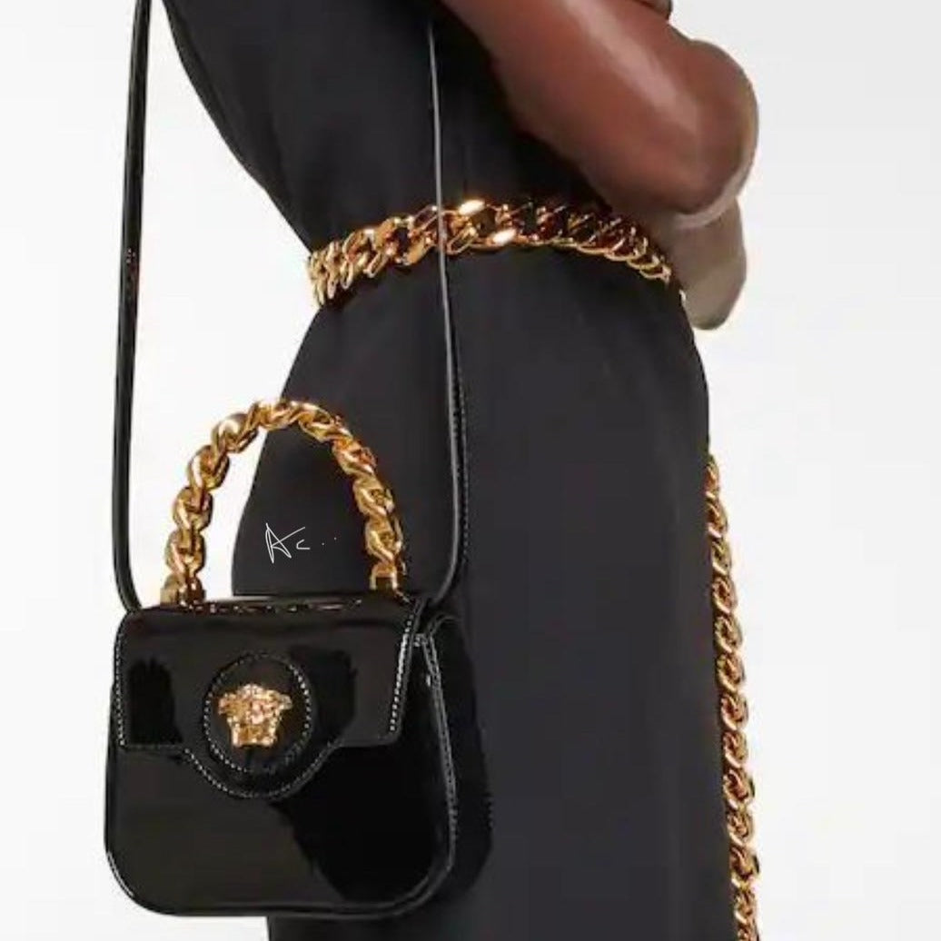 Patent Leather ‘LaMedusa’ small Genuine leather Bag