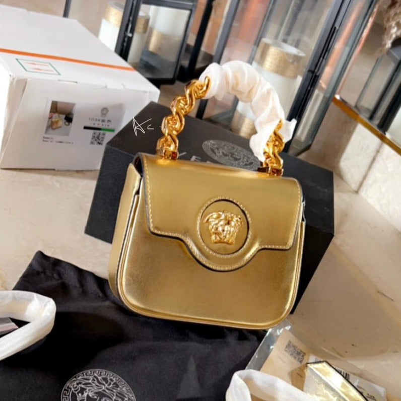 Patent Leather ‘LaMedusa’ small Genuine leather Bag - AmazingBaba