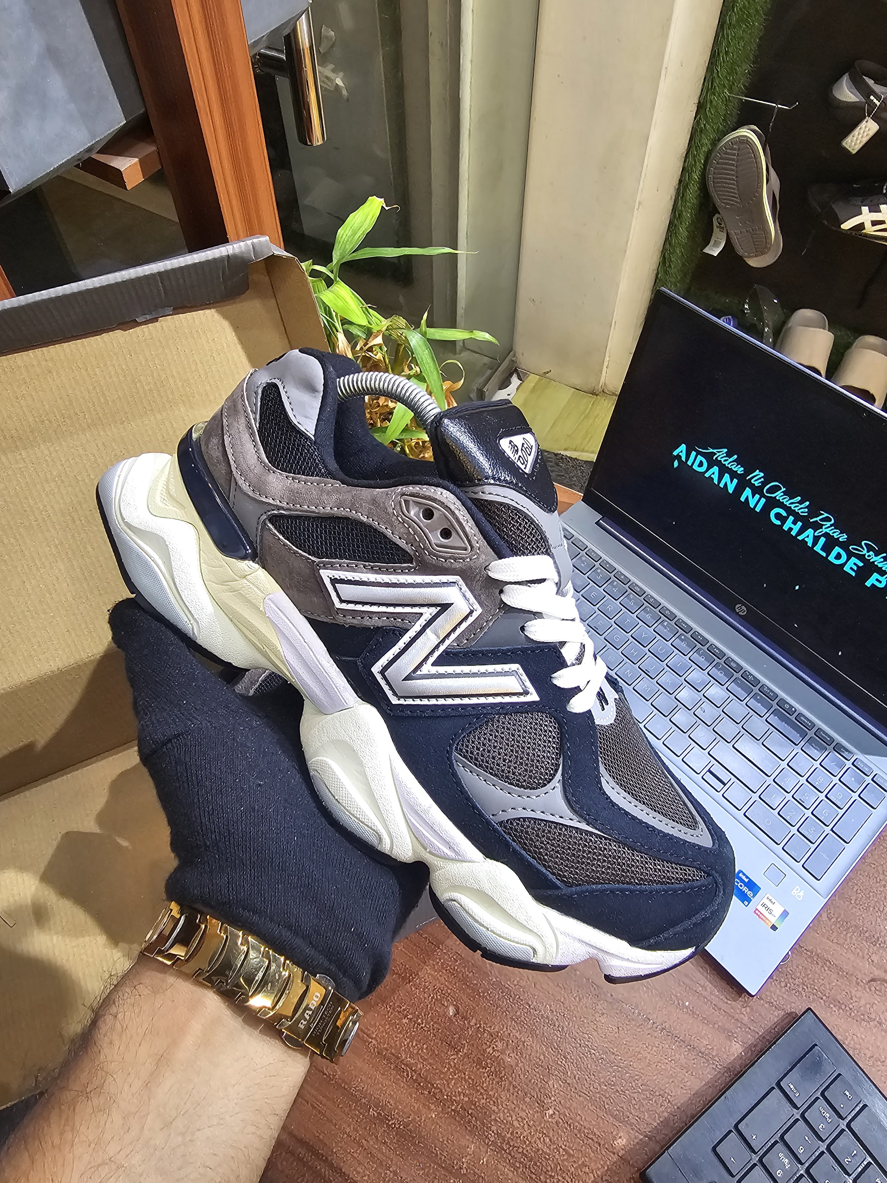 Nb 9060 black brown shoes