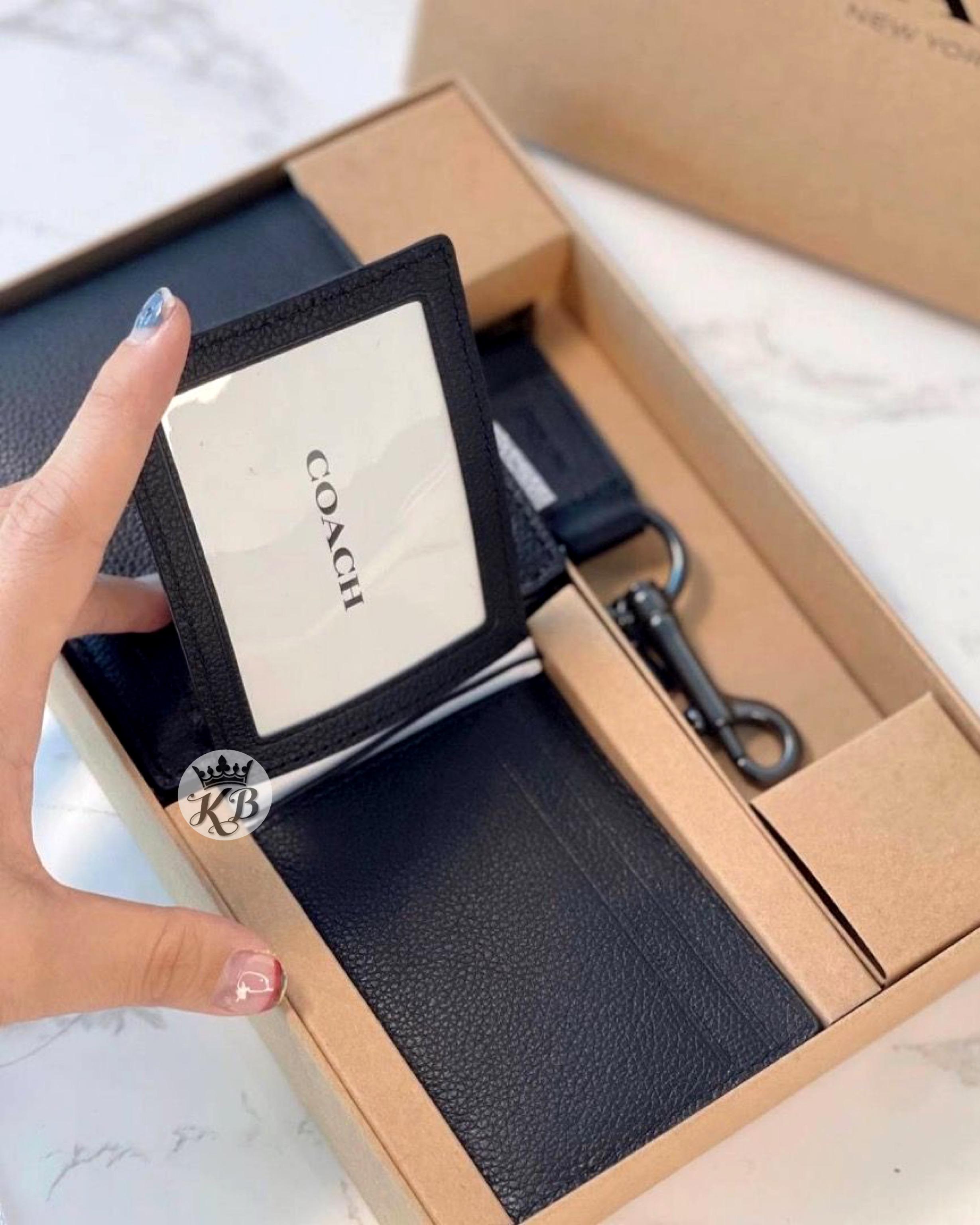 COACH 3 IN 1 WALLET GIFT SET IN SIGNATURE LEATHER