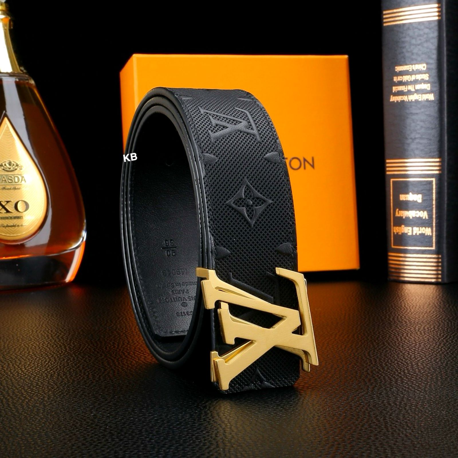 LOUIS VUITTON INITIALES ENGRAVED REVERSIBLE BELT