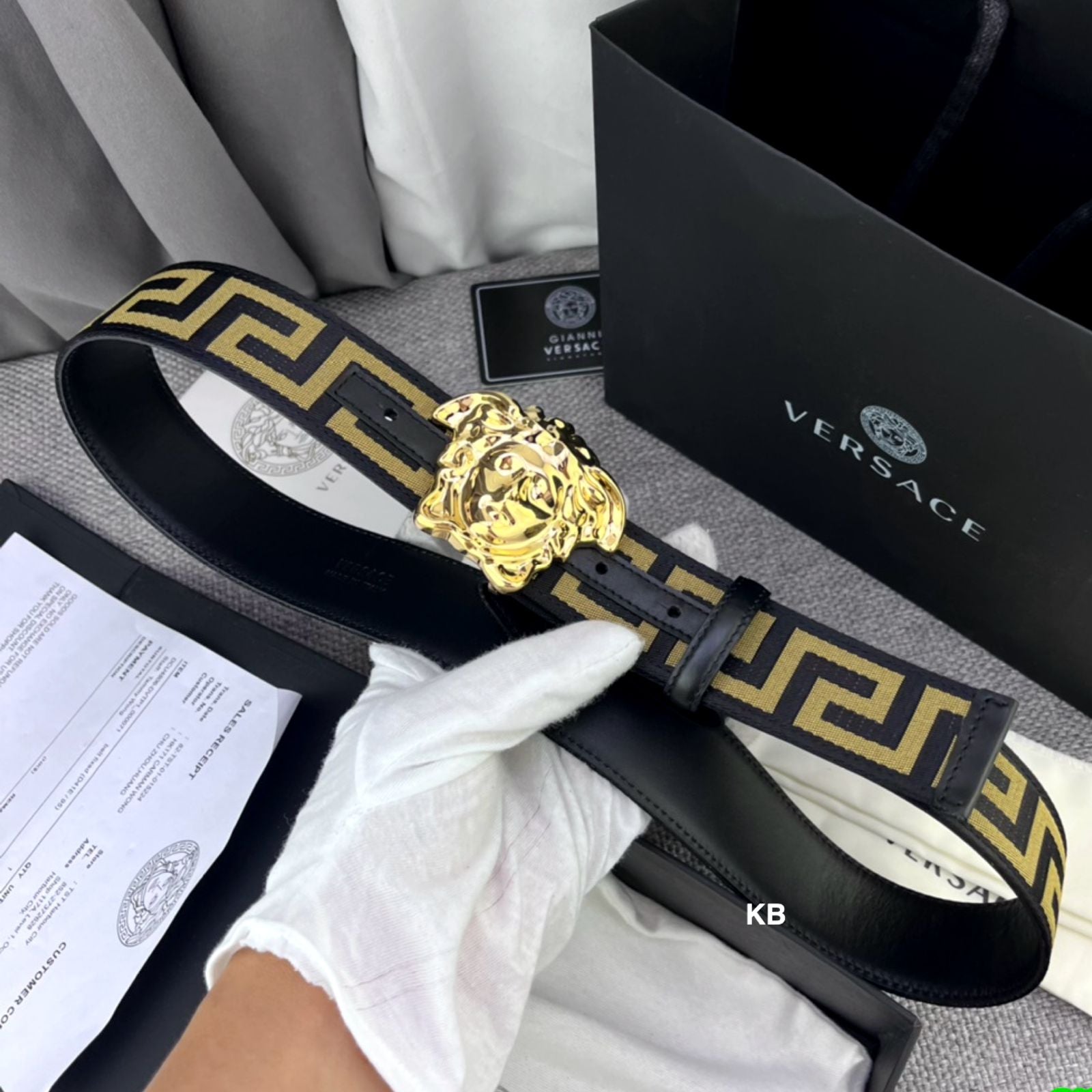VERSACE GRECA LA MEDUSA BELT