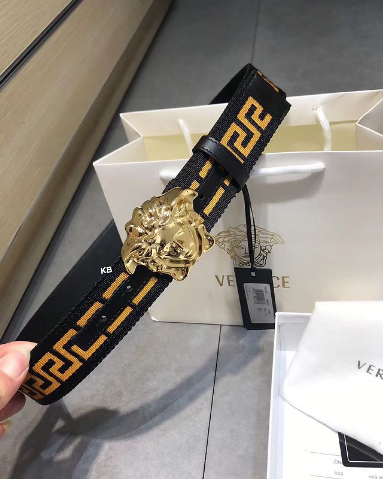 VERSACE GRECA LA MEDUSA BELT