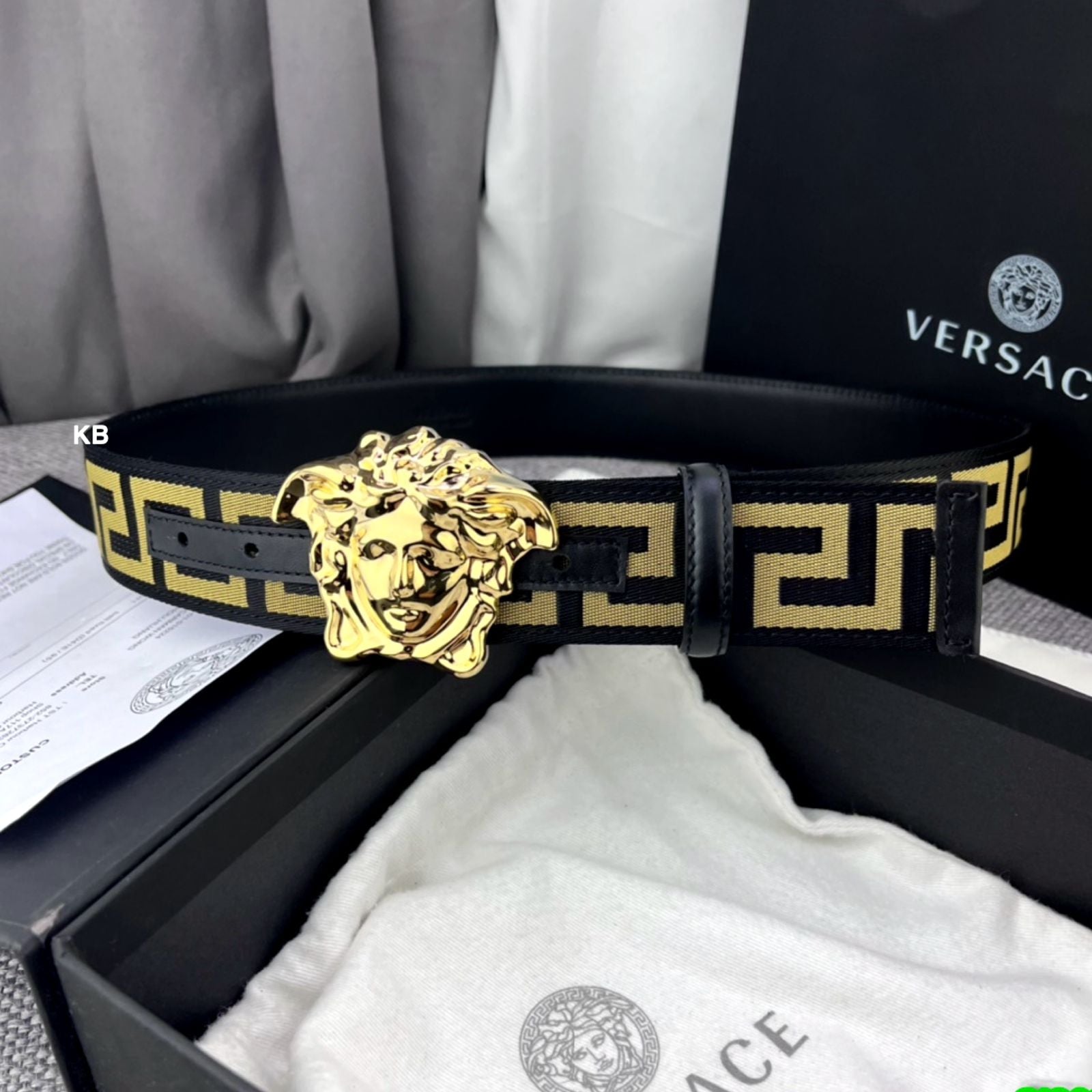 VERSACE GRECA LA MEDUSA BELT