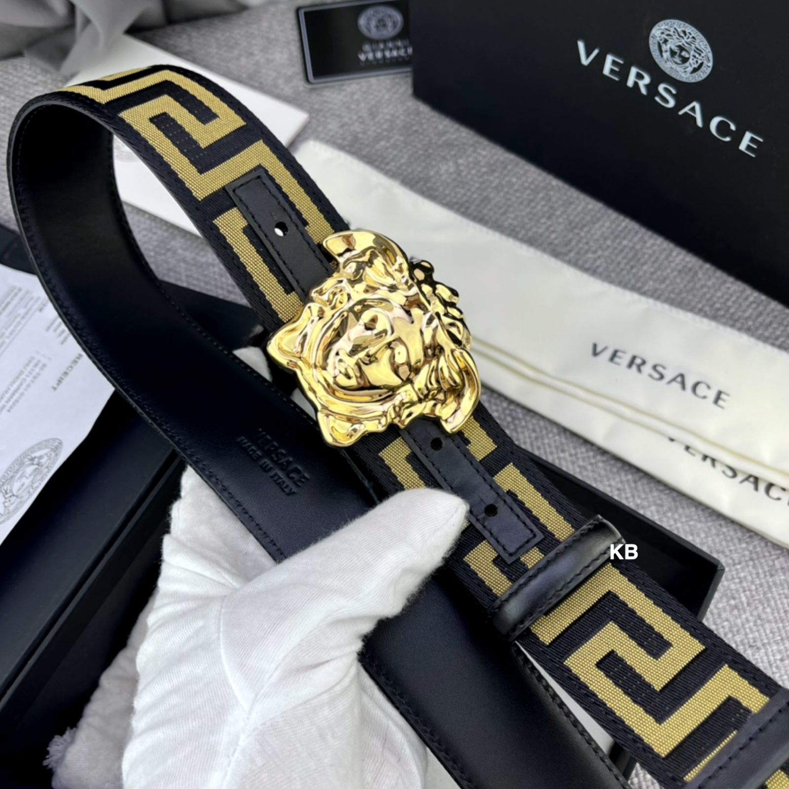VERSACE GRECA LA MEDUSA BELT