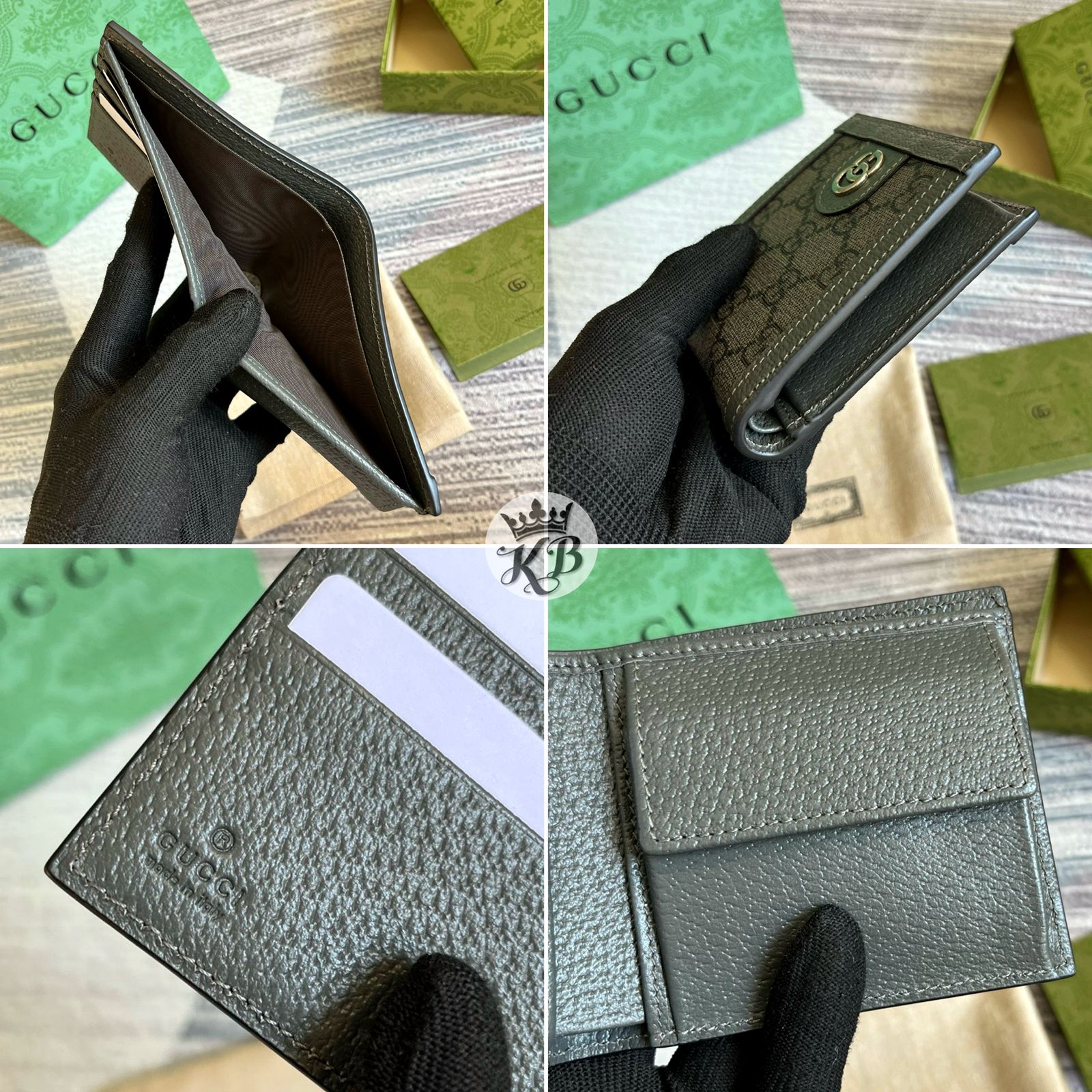 Luxury GG Grey Black Supreme Wallet