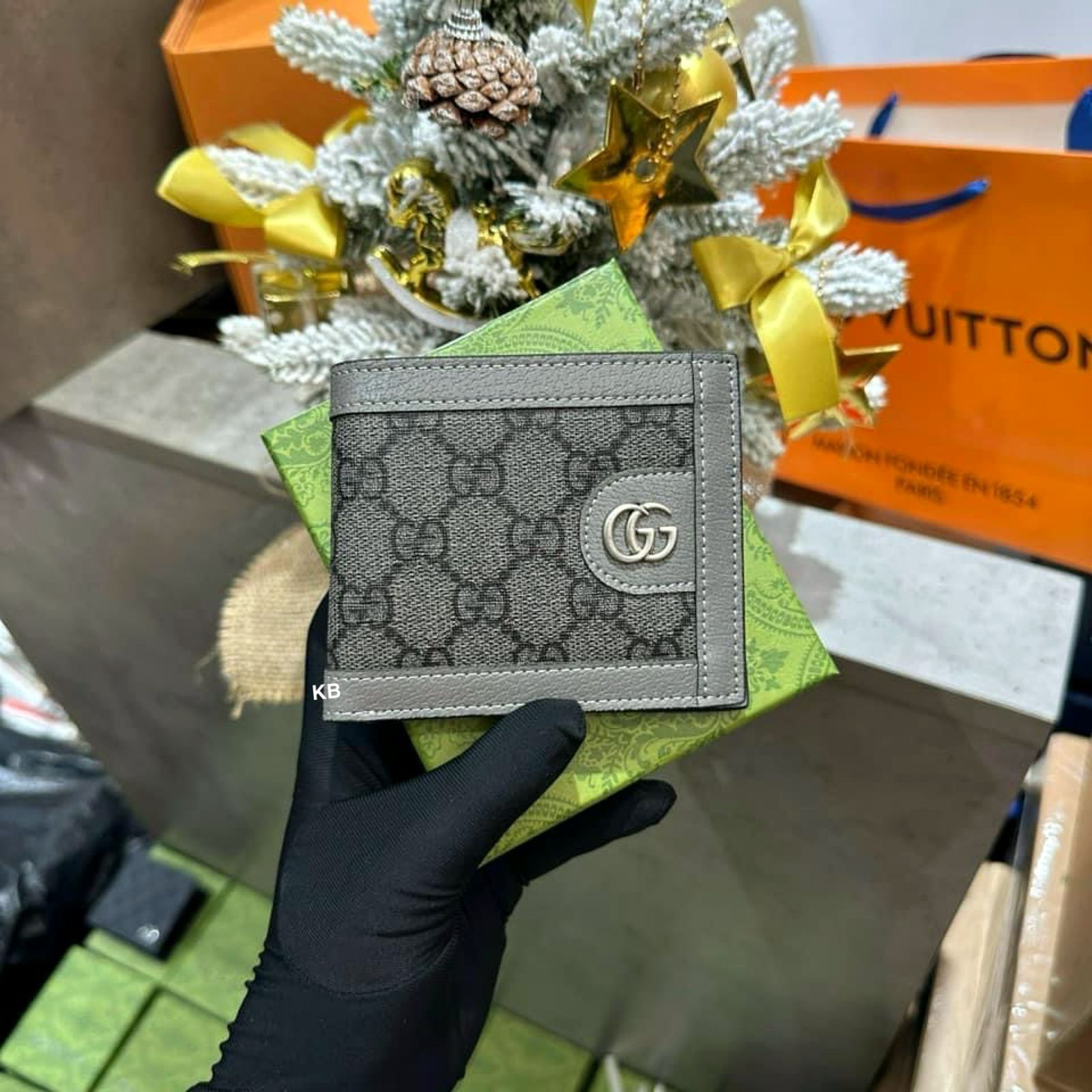 Luxury GG Grey Black Supreme Wallet