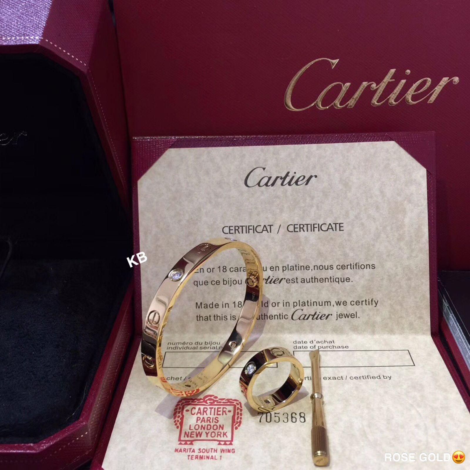 Cartier love bracelet with ring