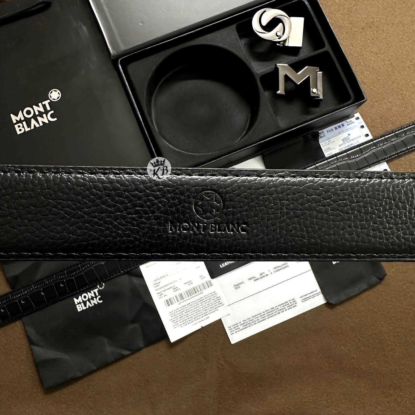 Mb double buckle set belt