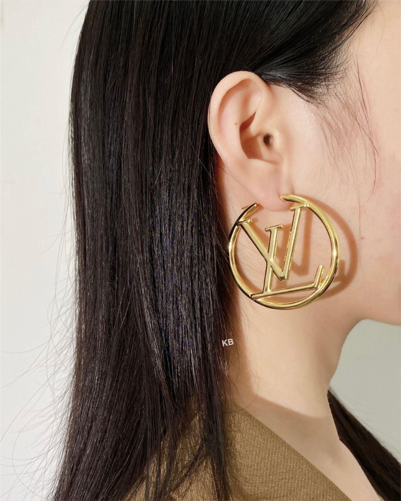 Lv hoop earrings