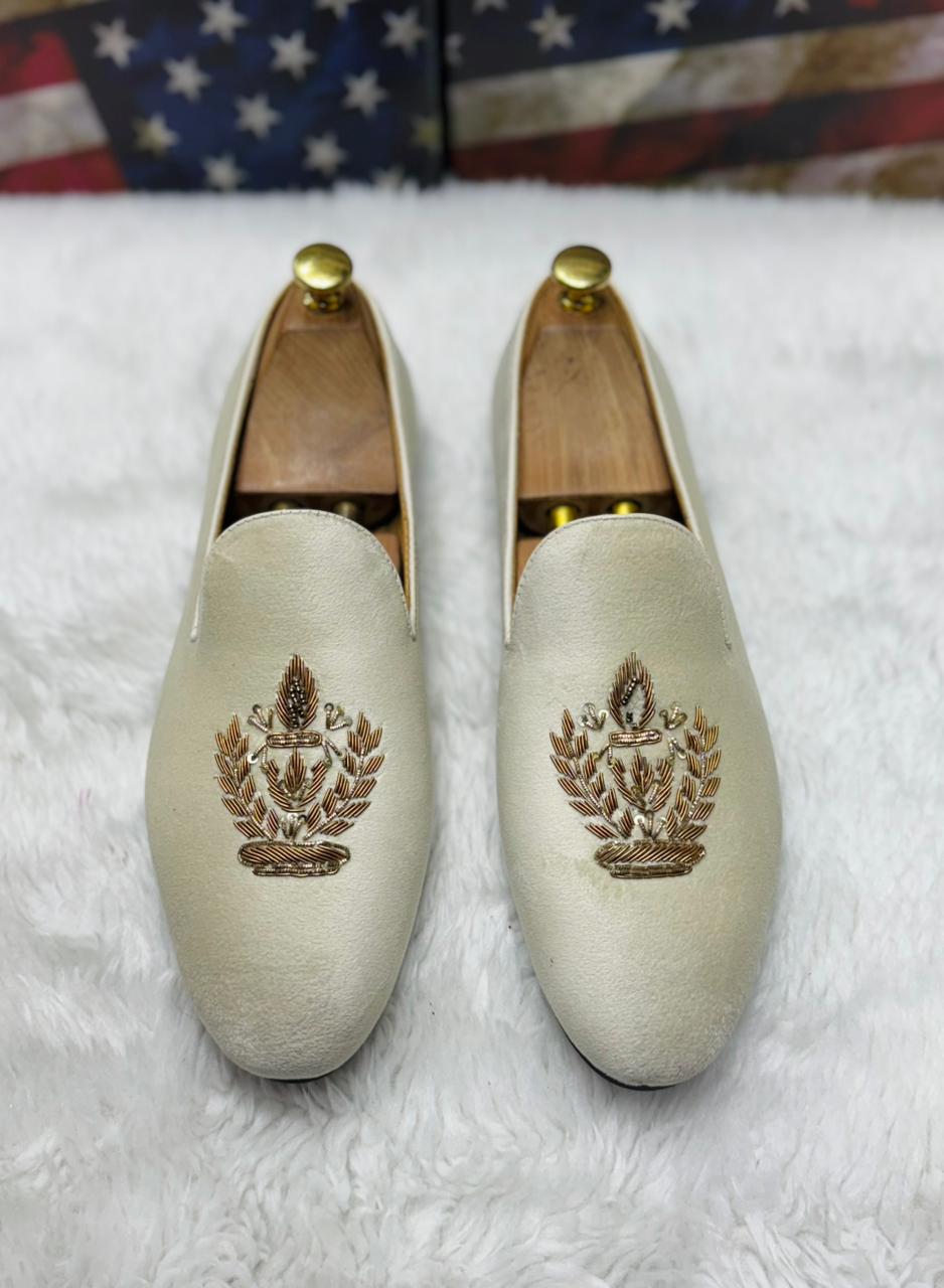 Handmade Embroidered Loafer shoes