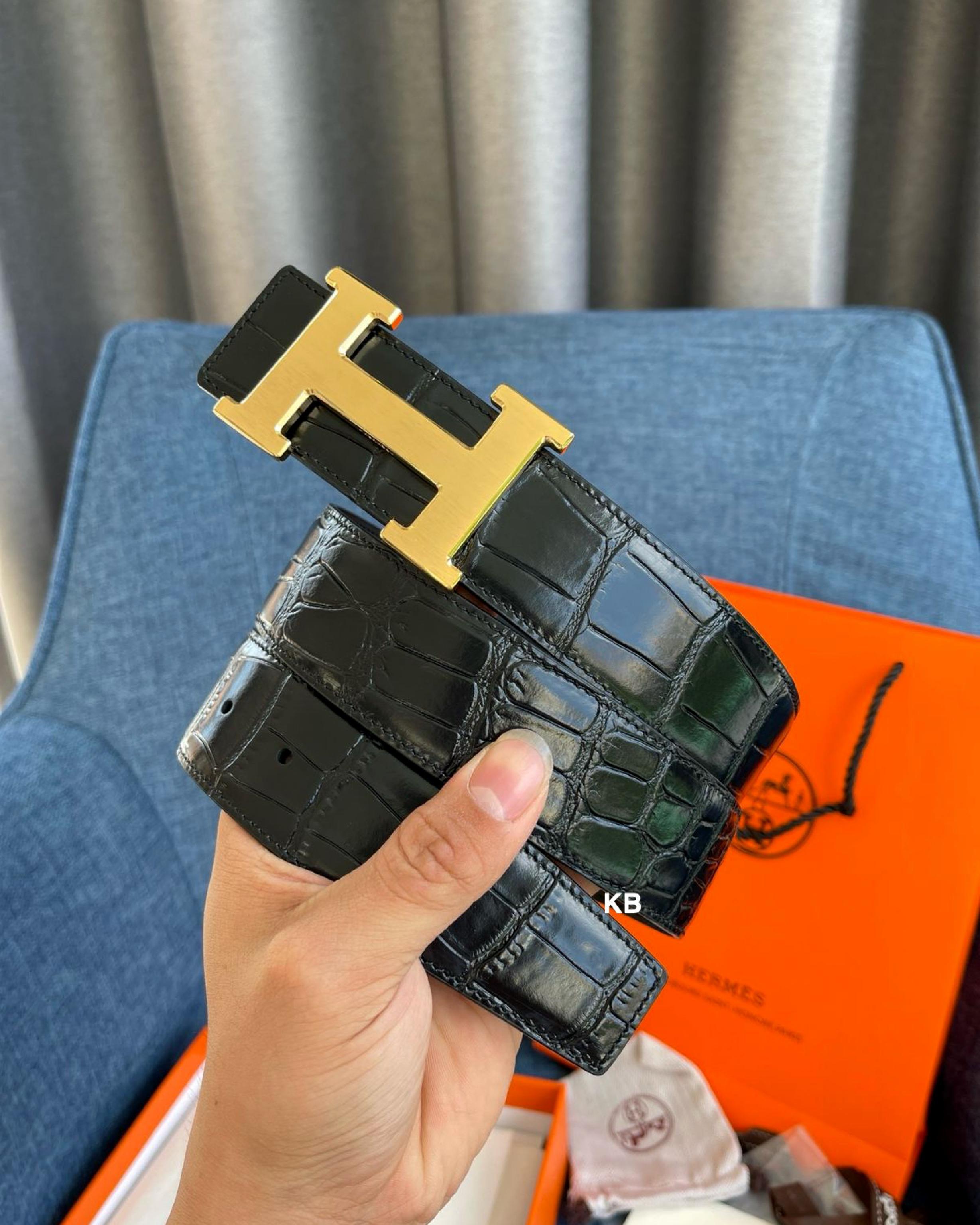 Constance Alligator Leather Belt