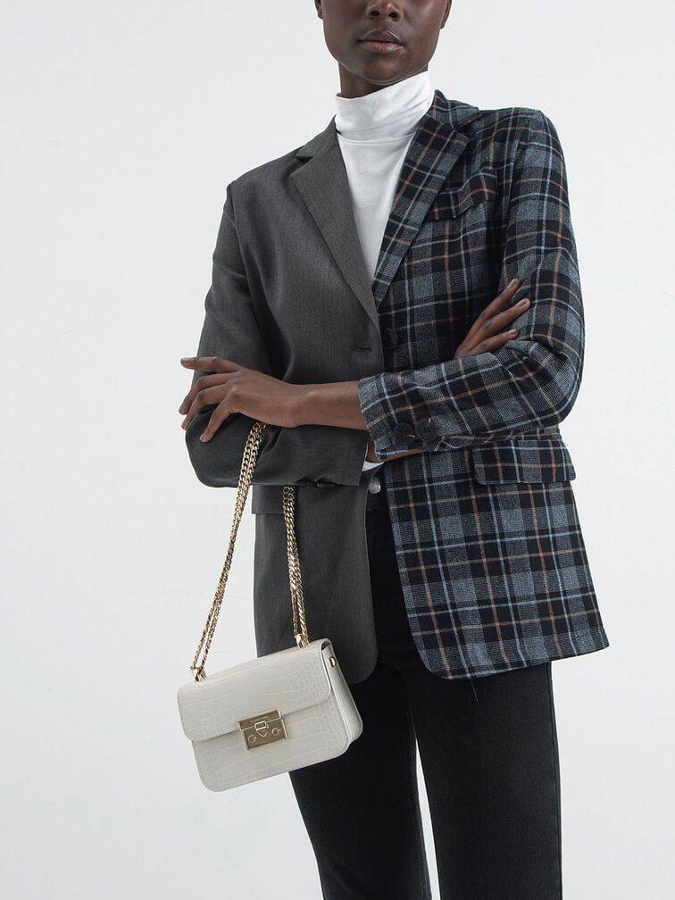 C & k Croco slings bag