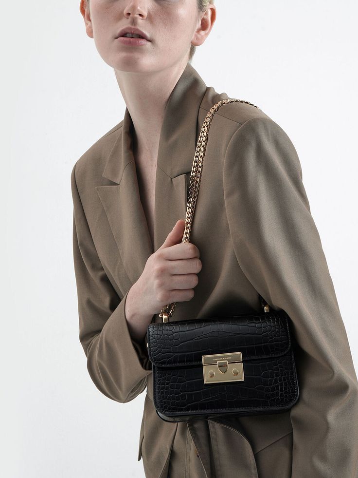 C & k Croco slings bag