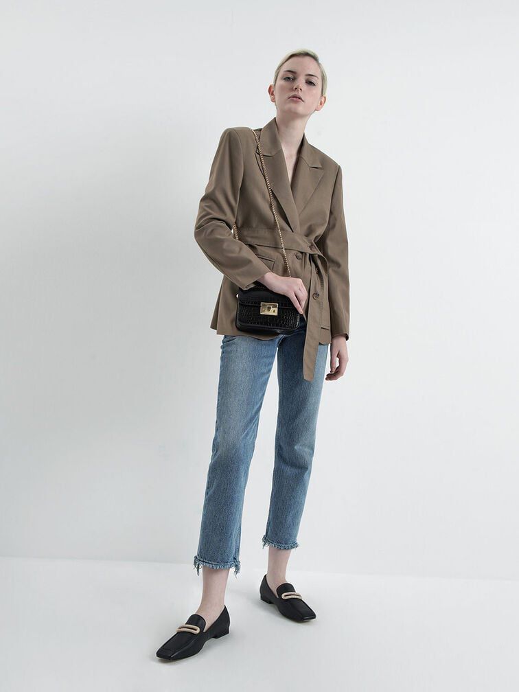 C & k Croco slings bag