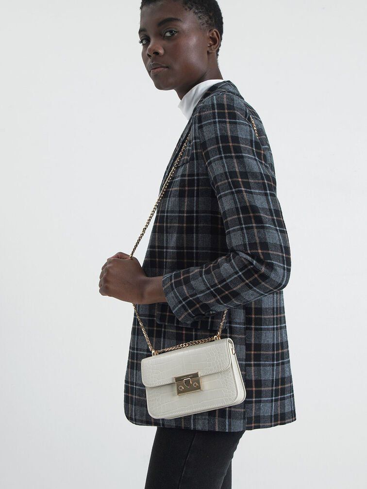 C & k Croco slings bag