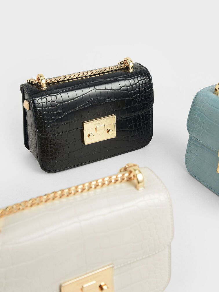 C & k Croco slings bag