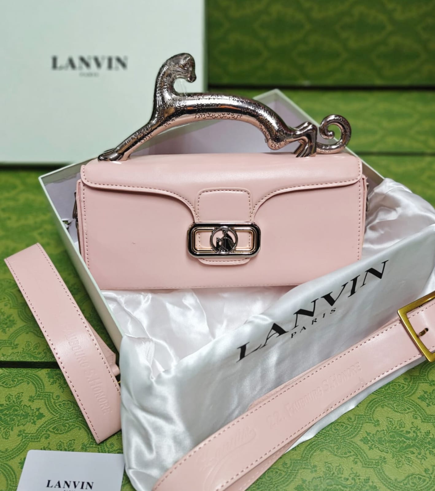 Pencil cat leather bag