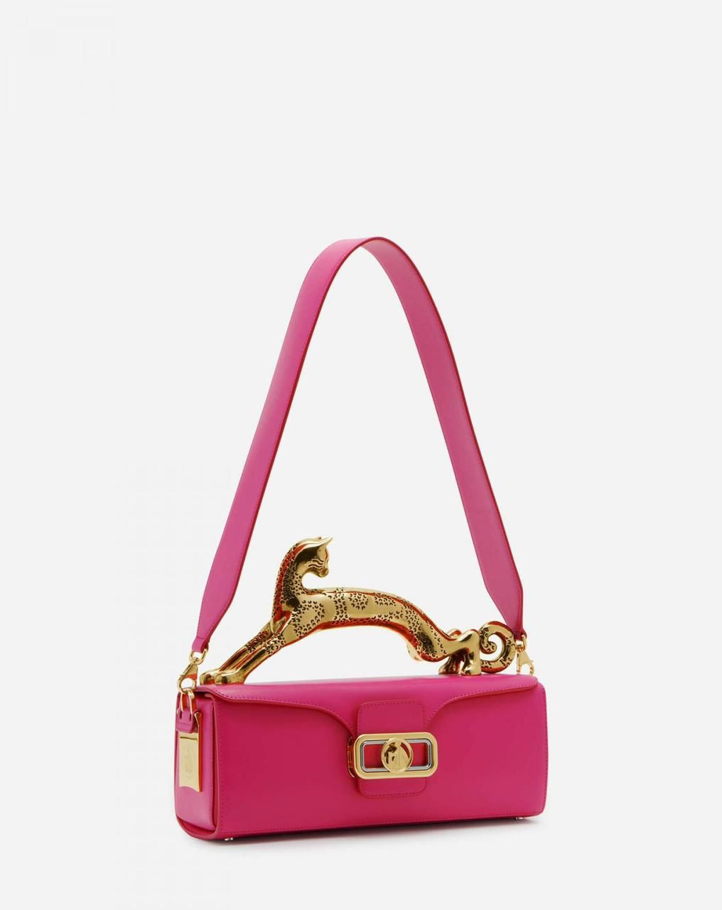 Pencil cat leather bag