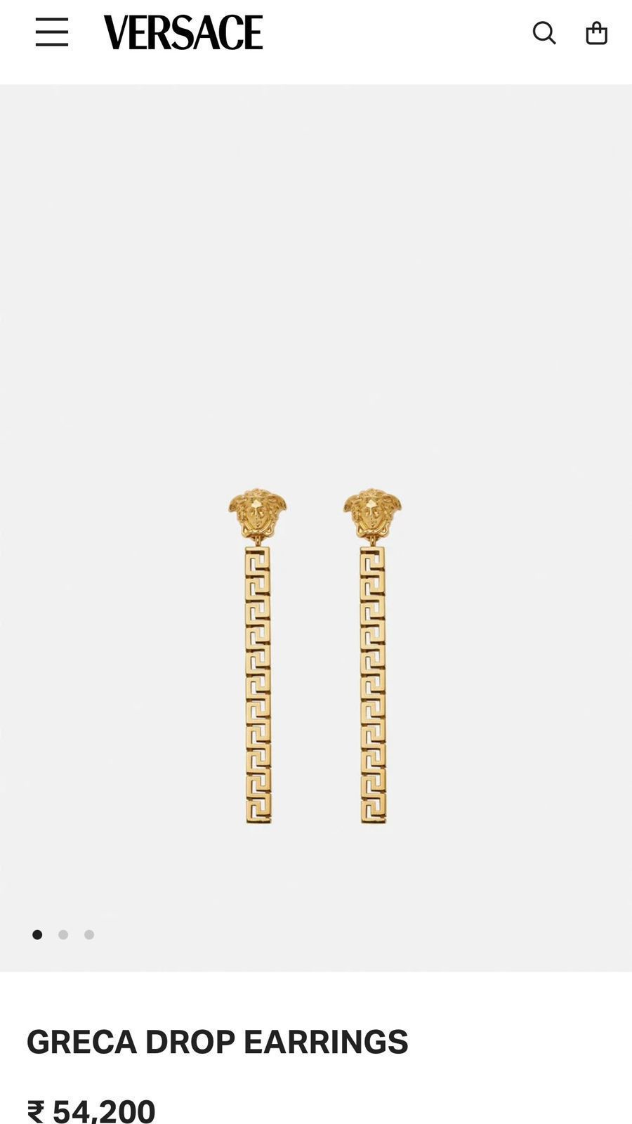 Luxury Greca drop earrings