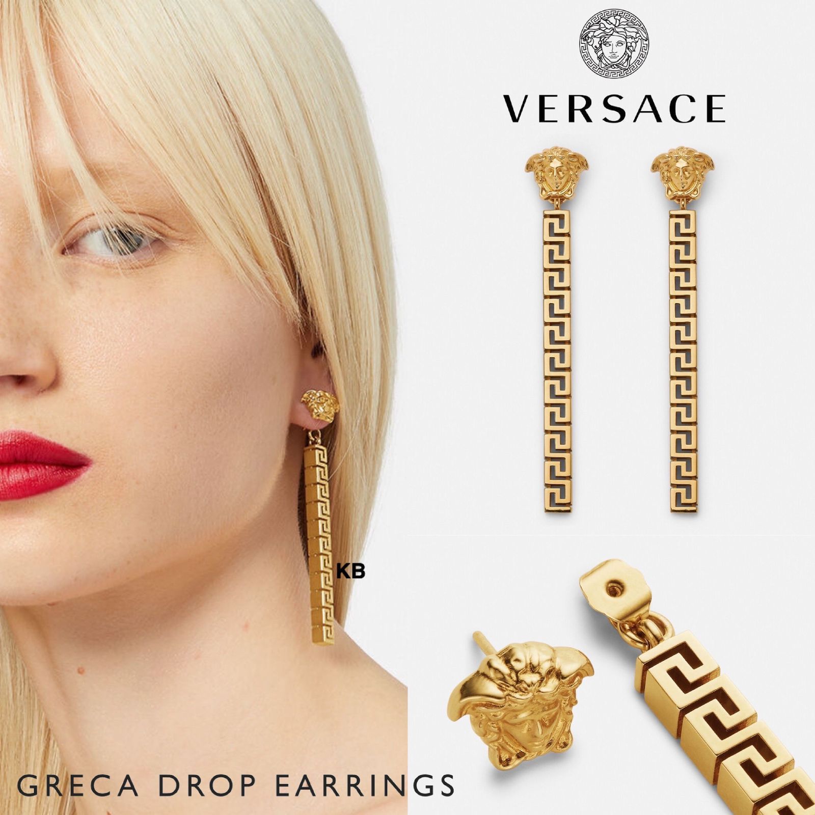 Luxury Greca drop earrings