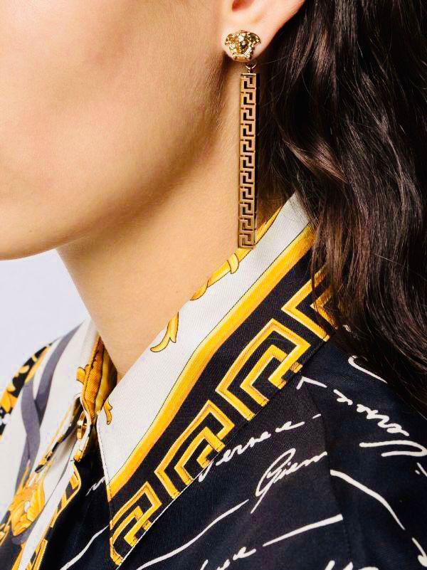 Luxury Greca drop earrings
