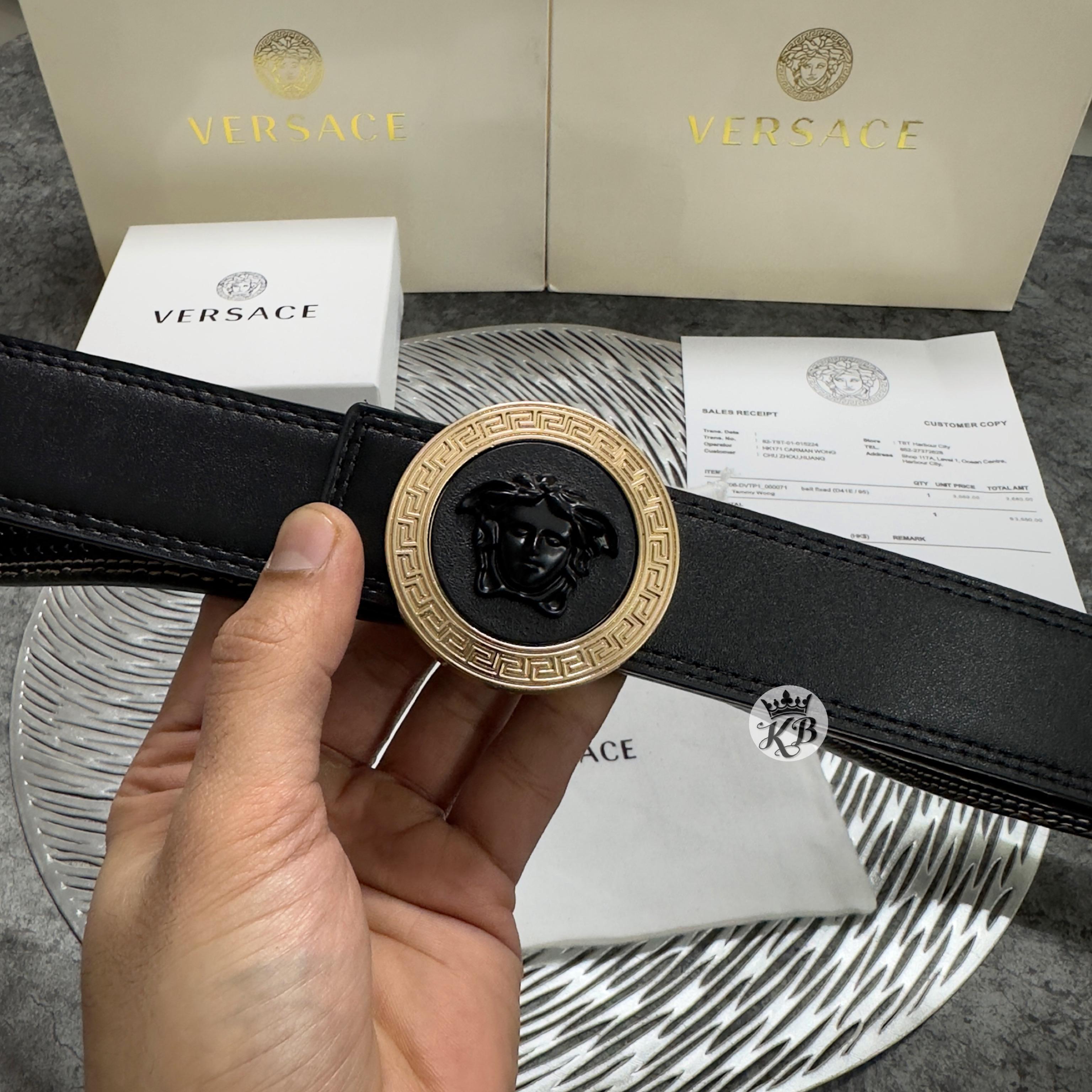 Medusa Hold black Buckle unisex belt