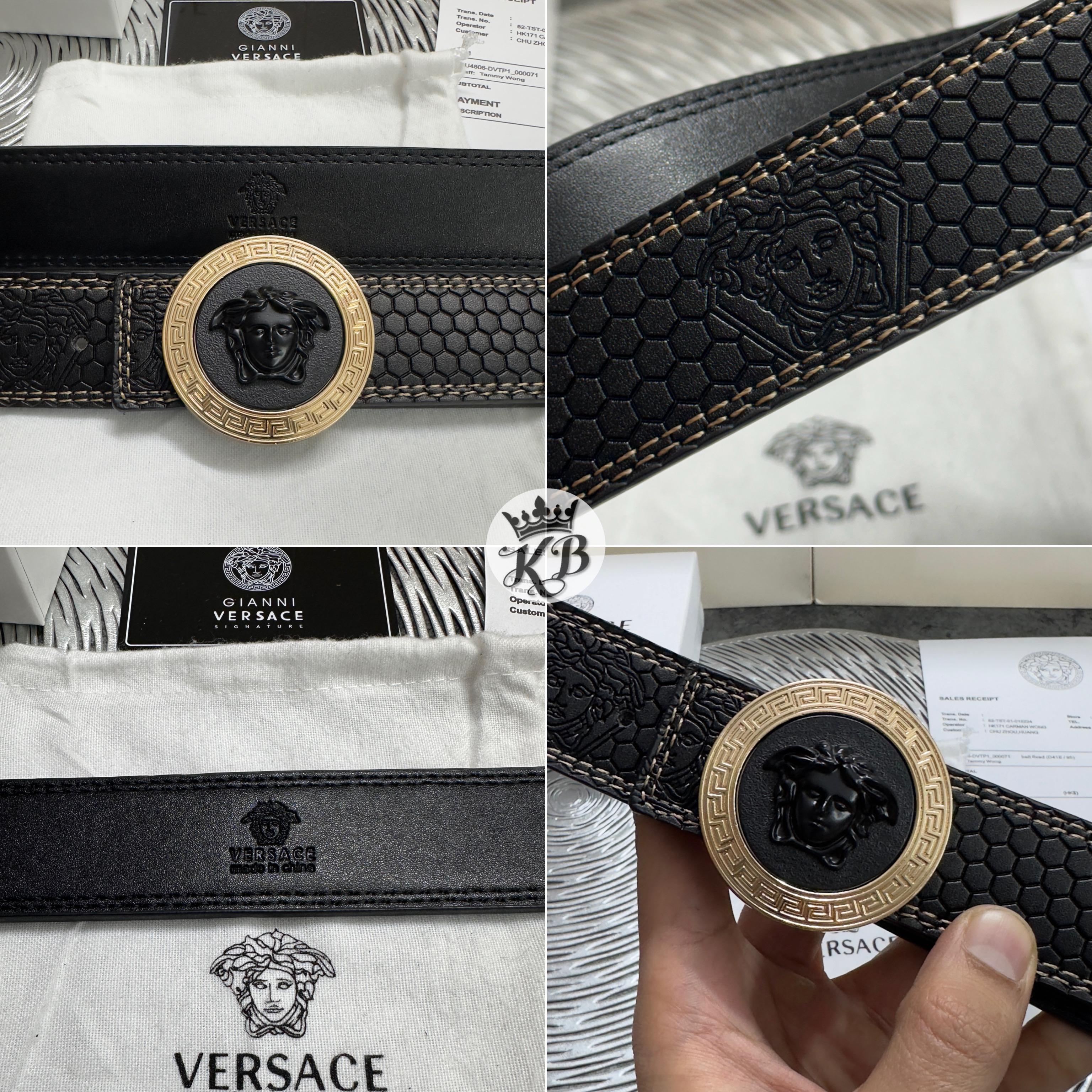 Medusa Hold black Buckle unisex belt