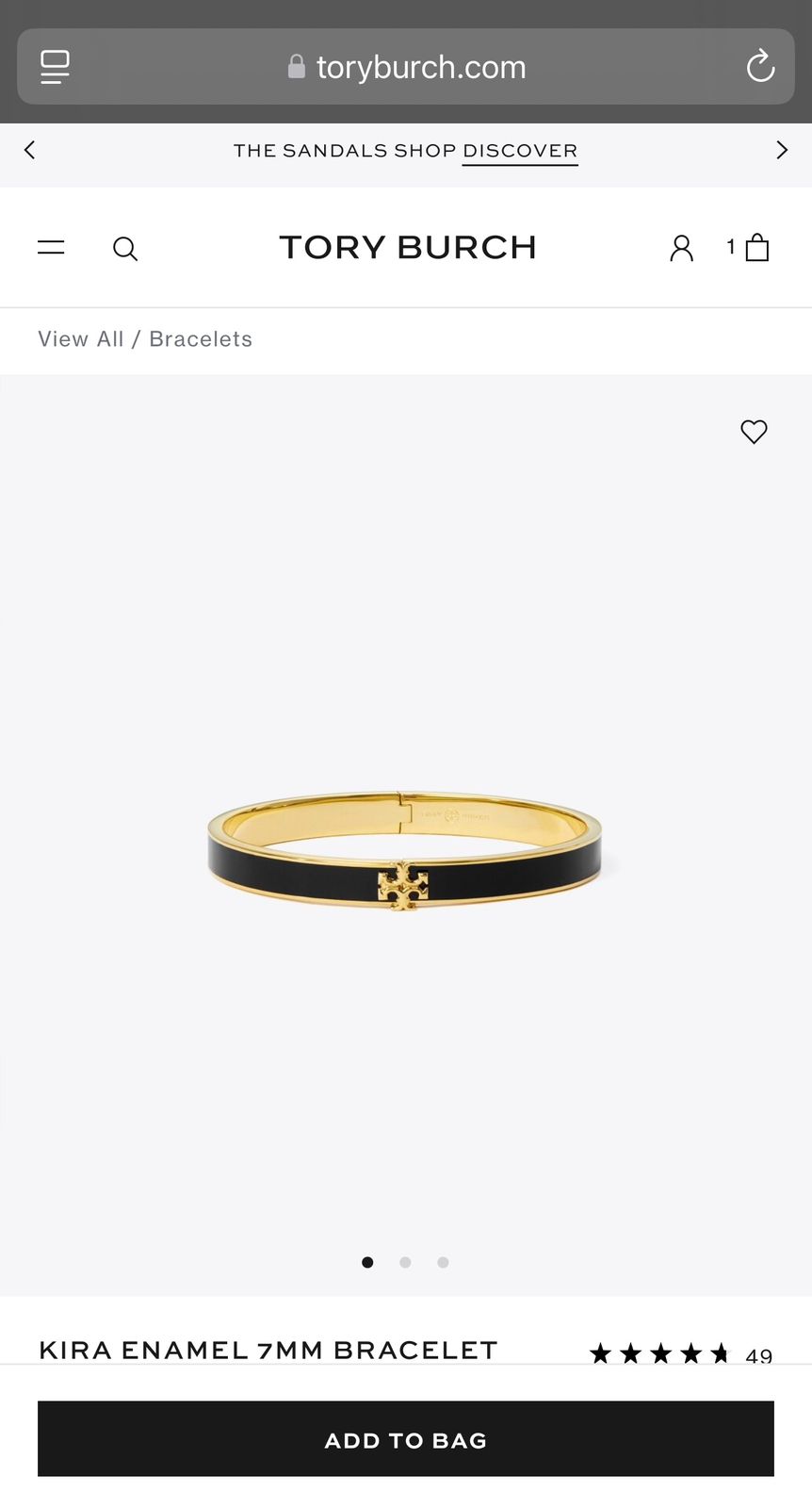 Tb kira metal bracelet