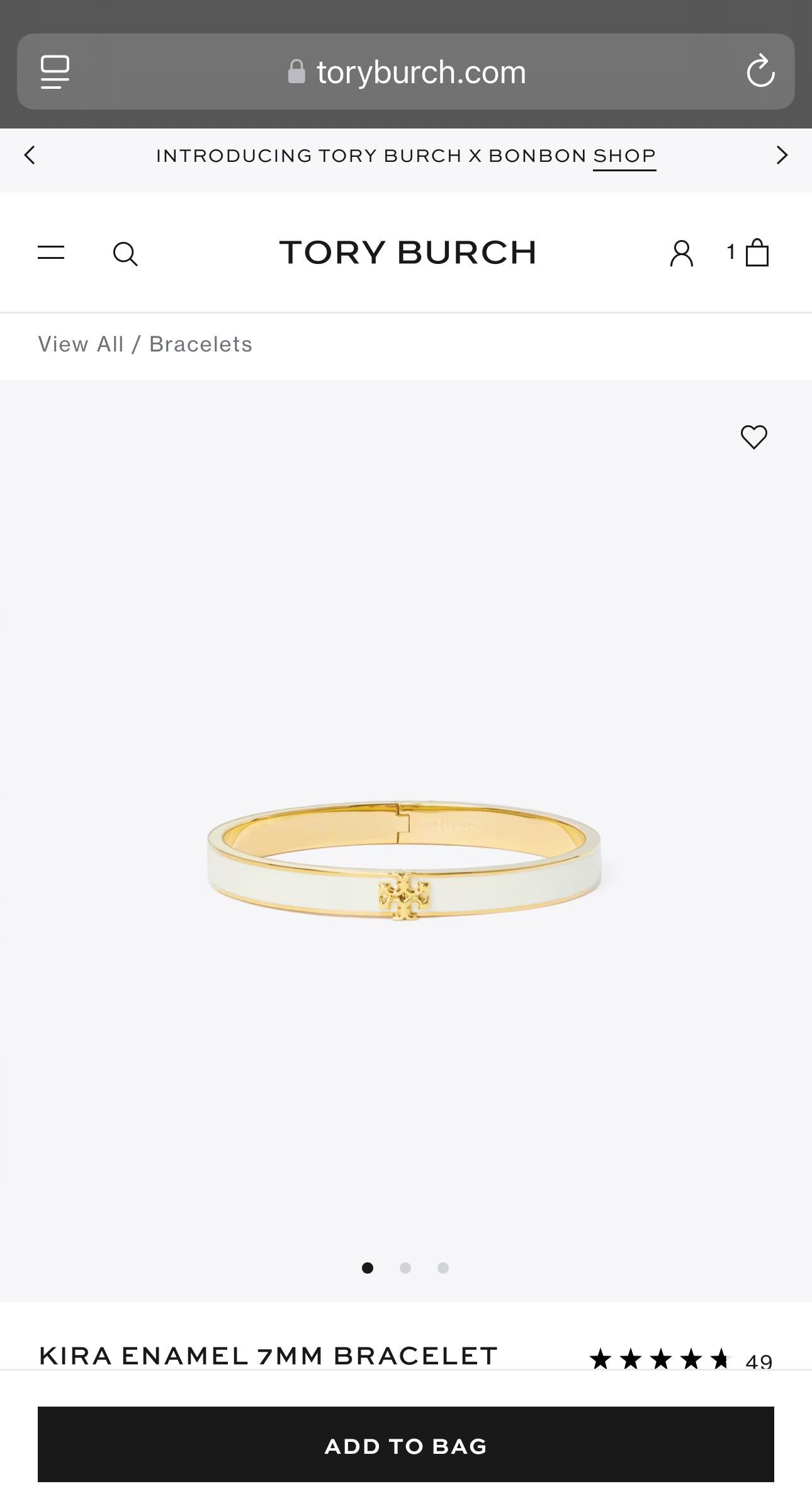 Tb kira metal bracelet