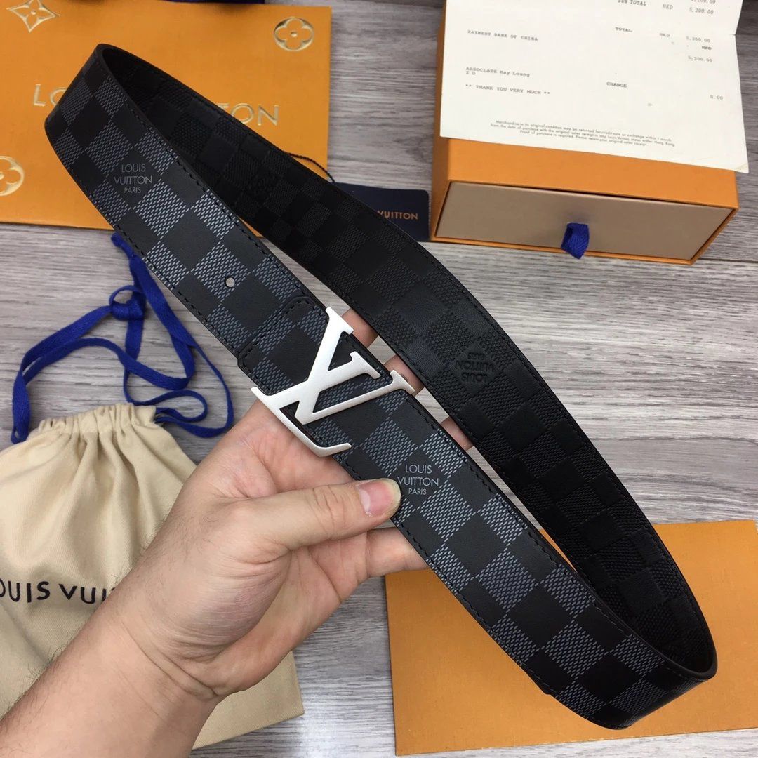 Luxury Lv initials reversible belt