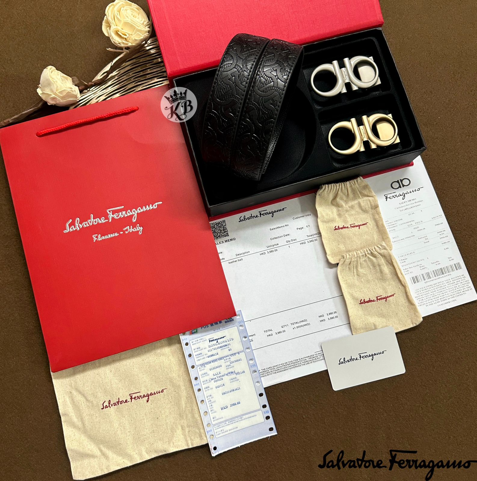 Luxury Ferragamo unisex reversible belt