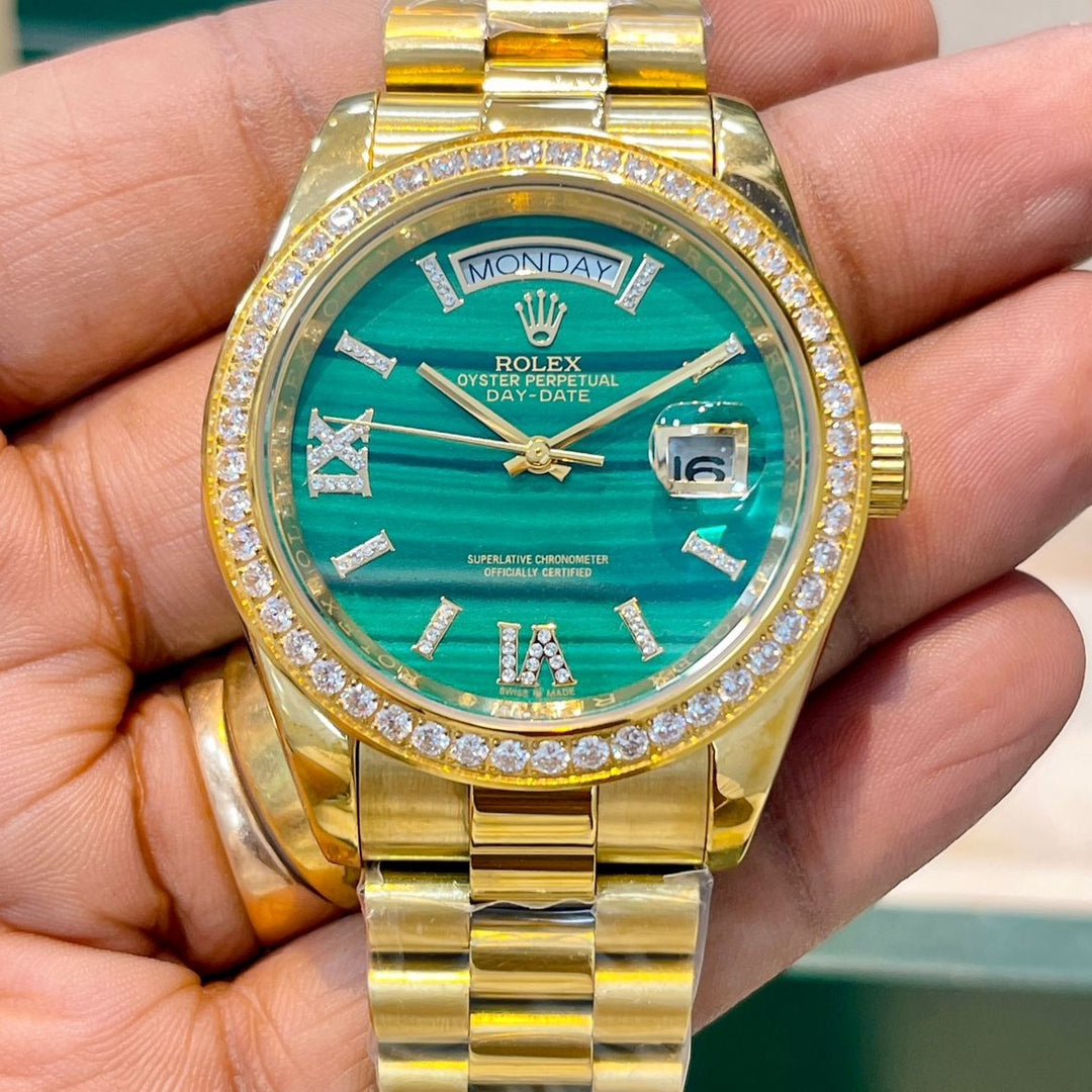 Luxury rlx Gold Diamond Men's watch