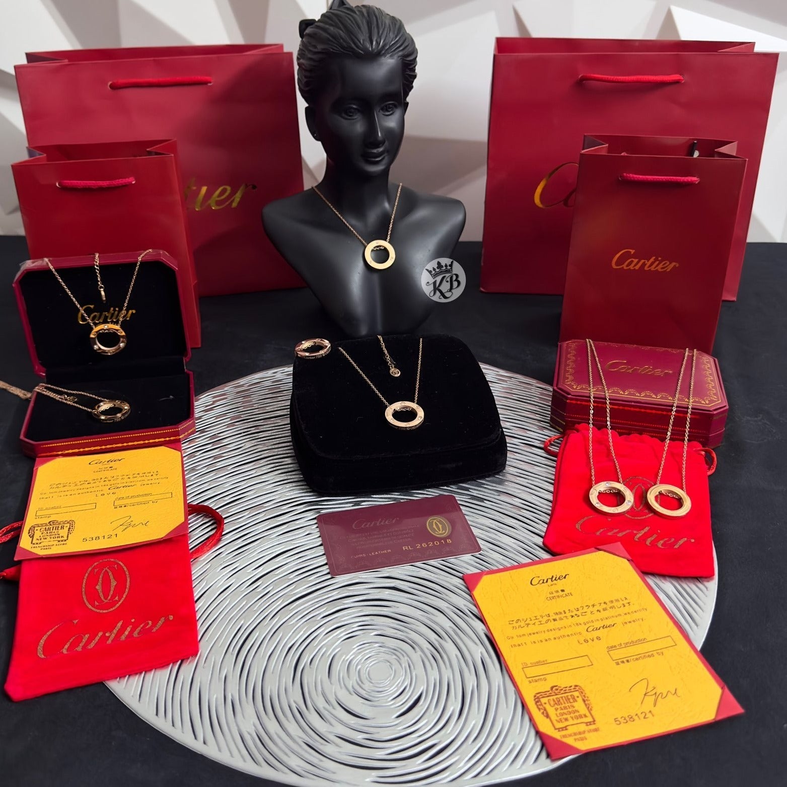 LOVE NECKLACE WITH 3 DIAMONDS - AmazingBaba