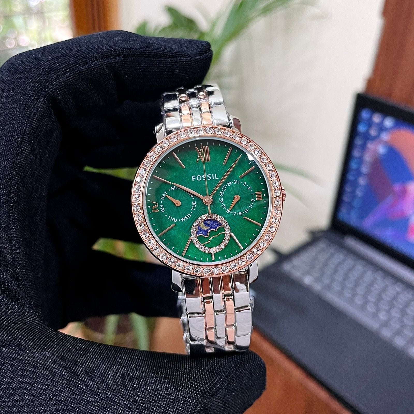 Jacqueline SUN MOON Multifunction watch - AmazingBaba