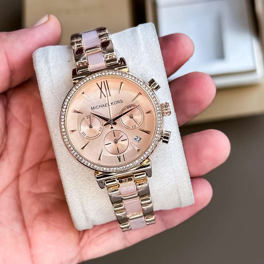 MK rosegold premium watch